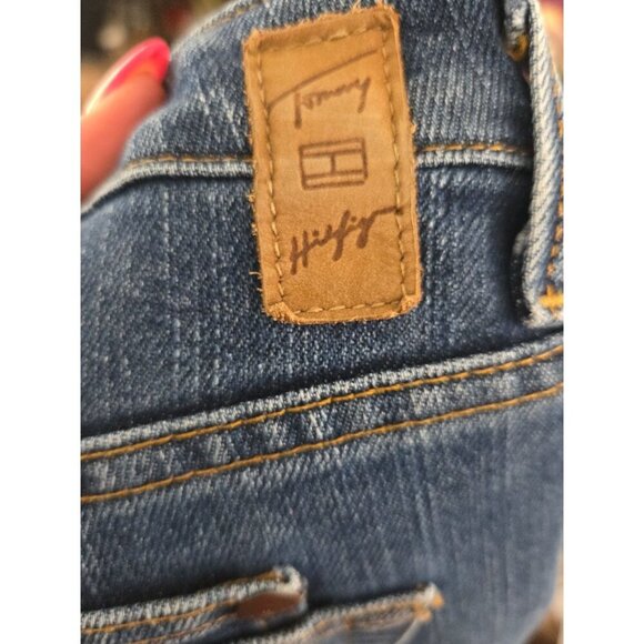 Tommy Hilfiger Blue Jeans Women's Sz 8 Hipster Rolled Cuffs Straight Leg Vintage - Picture 5 of 8